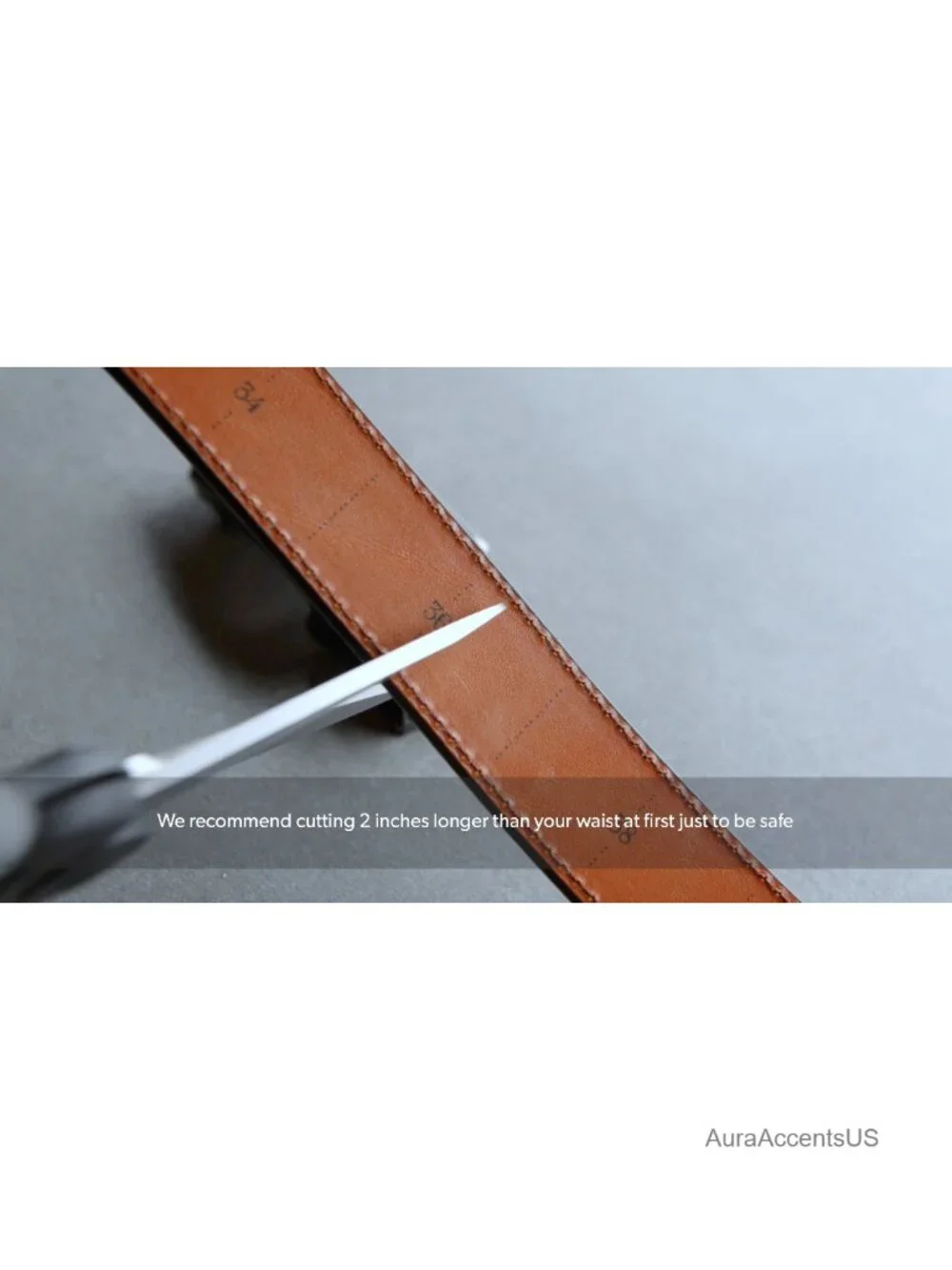Men's Adjustable Ratchet Belt No Holes Vegan Leather